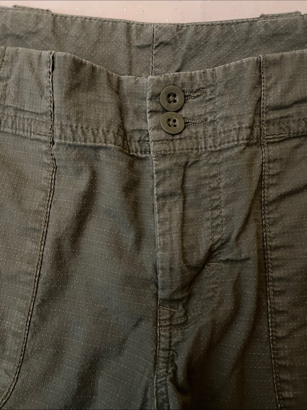 Koppen Women's Olive Green Athletic Shorts with Lime Logo